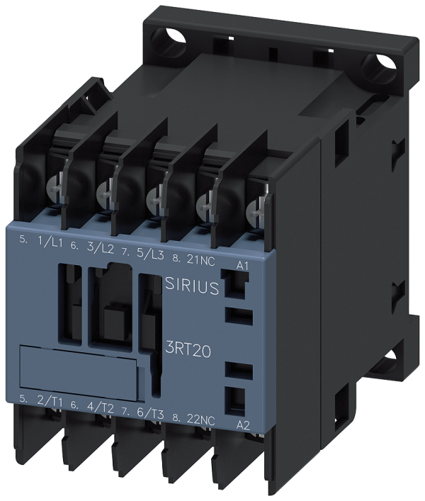 Contactor de potencia, AC-3 7 A, 3 kW/400 V 1 NC, (3RT2015-4AG62)