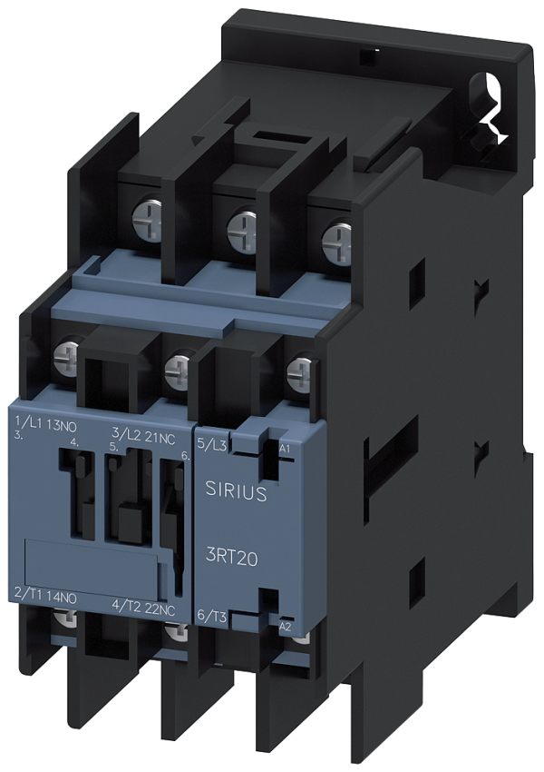 Contactor de potencia, AC-3 12 A, 5,5 kW/400 V 1 N (3RT2024-4AK60)